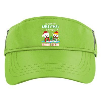 All I Want For Christmas Is My Two Front Teeth Xmas Gift Adult Drive Performance Visor