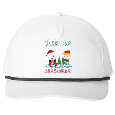 All I Want For Christmas Is My Two Front Teeth Xmas Gift Snapback Five-Panel Rope Hat