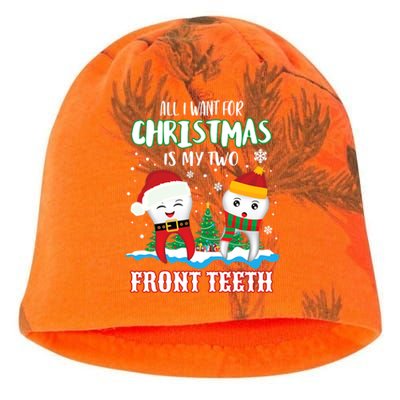 All I Want For Christmas Is My Two Front Teeth Xmas Gift Kati - Camo Knit Beanie