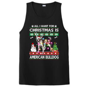 All I Want For Christmas Is American Bulldog Dog Xmas Gift PosiCharge Competitor Tank