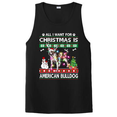 All I Want For Christmas Is American Bulldog Dog Xmas Gift PosiCharge Competitor Tank