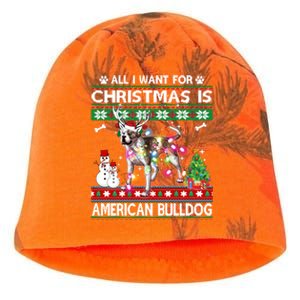 All I Want For Christmas Is American Bulldog Dog Xmas Gift Kati - Camo Knit Beanie