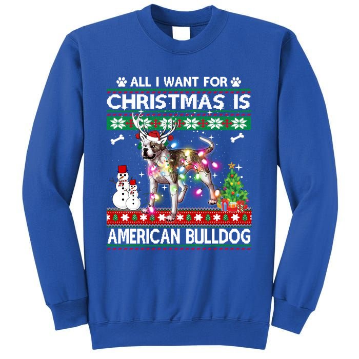 All I Want For Christmas Is American Bulldog Dog Xmas Gift Sweatshirt