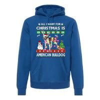 All I Want For Christmas Is American Bulldog Dog Xmas Gift Premium Hoodie