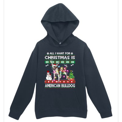 All I Want For Christmas Is American Bulldog Dog Xmas Gift Urban Pullover Hoodie