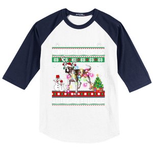 All I Want For Christmas Is American Bulldog Dog Xmas Gift Baseball Sleeve Shirt