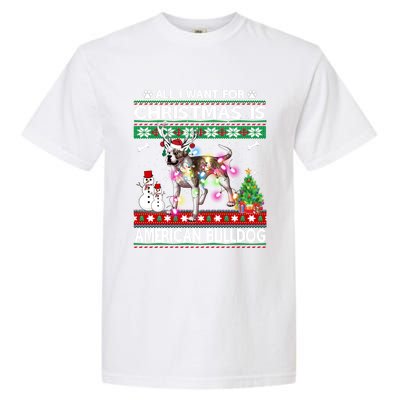 All I Want For Christmas Is American Bulldog Dog Xmas Gift Garment-Dyed Heavyweight T-Shirt