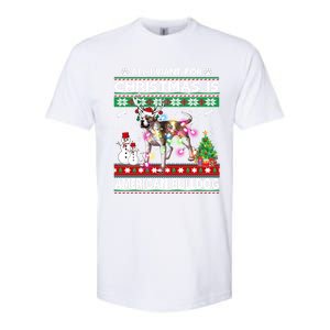 All I Want For Christmas Is American Bulldog Dog Xmas Gift Softstyle CVC T-Shirt