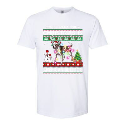 All I Want For Christmas Is American Bulldog Dog Xmas Gift Softstyle CVC T-Shirt