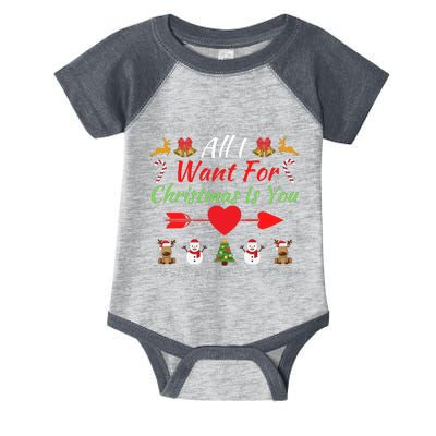 All I Want For Christmas Is You Couples Matching Christmas Matching Couples Infant Baby Jersey Bodysuit