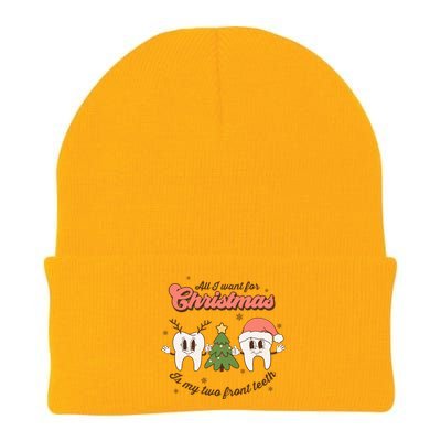 All I Want For Christmas Is My Two Front Teeth Xmas Tree Funny Gift Knit Cap Winter Beanie