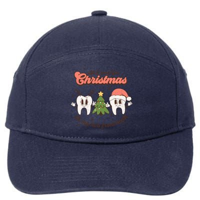 All I Want For Christmas Is My Two Front Teeth Xmas Tree Funny Gift 7-Panel Snapback Hat