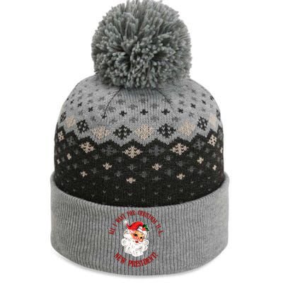 All I Want For Christmas Is A New President Funny Word Play The Baniff Cuffed Pom Beanie