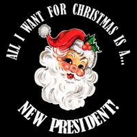 All I Want For Christmas Is A New President Funny Word Play Flexfit Unipanel Trucker Cap