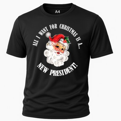 All I Want For Christmas Is A New President Funny Word Play Performance Shirt