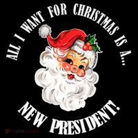 All I Want For Christmas Is A New President Funny Word Play 7-Panel Snapback Hat