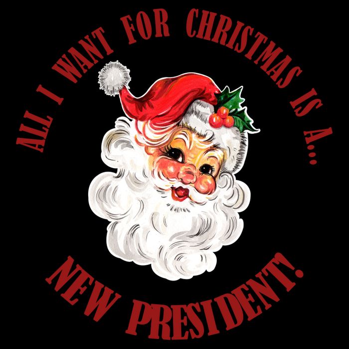 All I Want For Christmas Is A New President Funny Word Play Mug