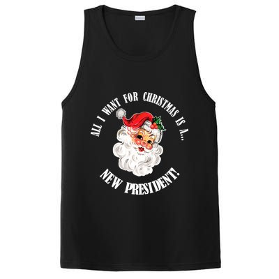 All I Want For Christmas Is A New President Funny Word Play PosiCharge Competitor Tank