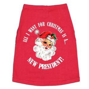 All I Want For Christmas Is A New President Funny Word Play Doggie Tank