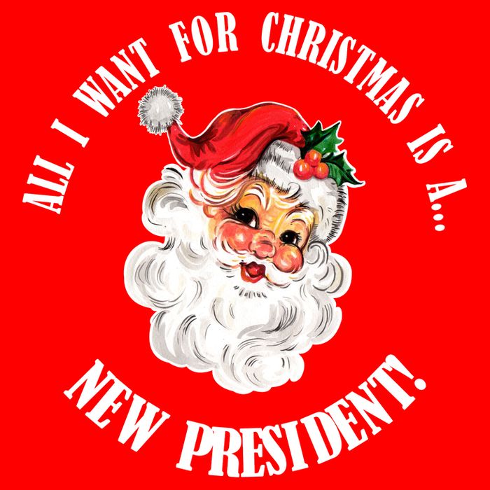 All I Want For Christmas Is A New President Funny Word Play Poster