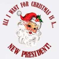 All I Want For Christmas Is A New President Funny Word Play Garment-Dyed Sweatshirt