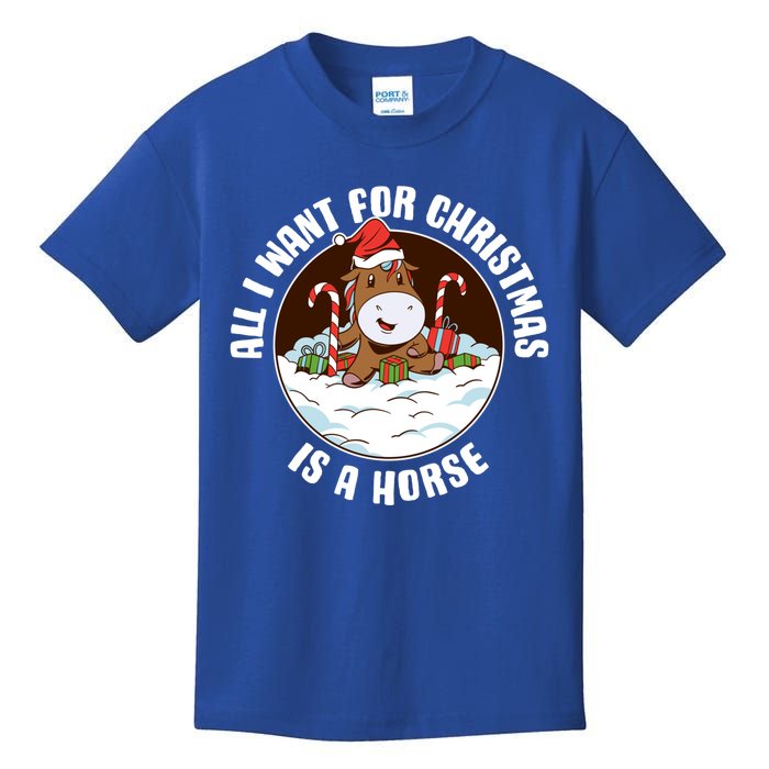 All I Want For Christmas Is A Horse Gift Kids T-Shirt