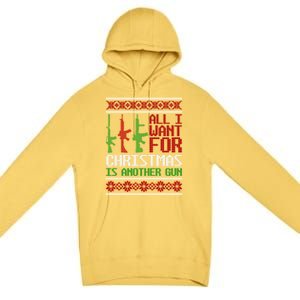 All I Want Is Guns Ugly Christmas Sweater Hunting Military Funny Gift Premium Pullover Hoodie