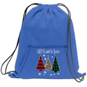 All I Want Is Love This Christmas Funny Meaningful Gift Sweatshirt Cinch Pack Bag