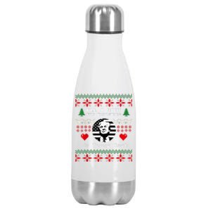 All I Want For Christmas Is Trump Back And New President Stainless Steel Insulated Water Bottle