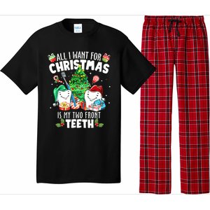 All I want for Christmas is My Two Front Teeth Santa Xmas Pajama Set