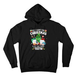 All I want for Christmas is My Two Front Teeth Santa Xmas Tall Hoodie