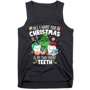 All I want for Christmas is My Two Front Teeth Santa Xmas Tank Top