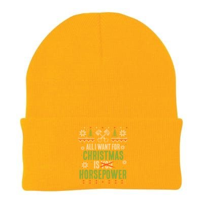 All I Want For Christmas Is Horsepower Xmas Cute Gift Knit Cap Winter Beanie