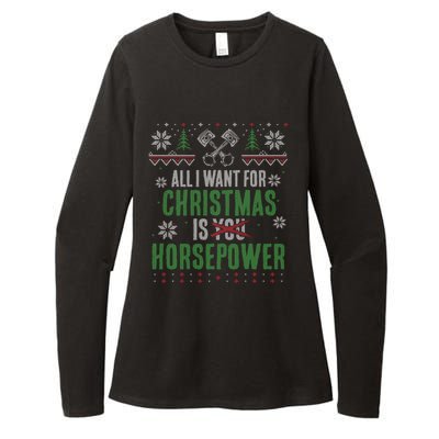 All I Want For Christmas Is Horsepower Xmas Cute Gift Womens CVC Long Sleeve Shirt