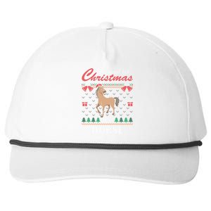 All I Want For Christmas Is A Horse Ugly Christmas Sweater Gift Snapback Five-Panel Rope Hat