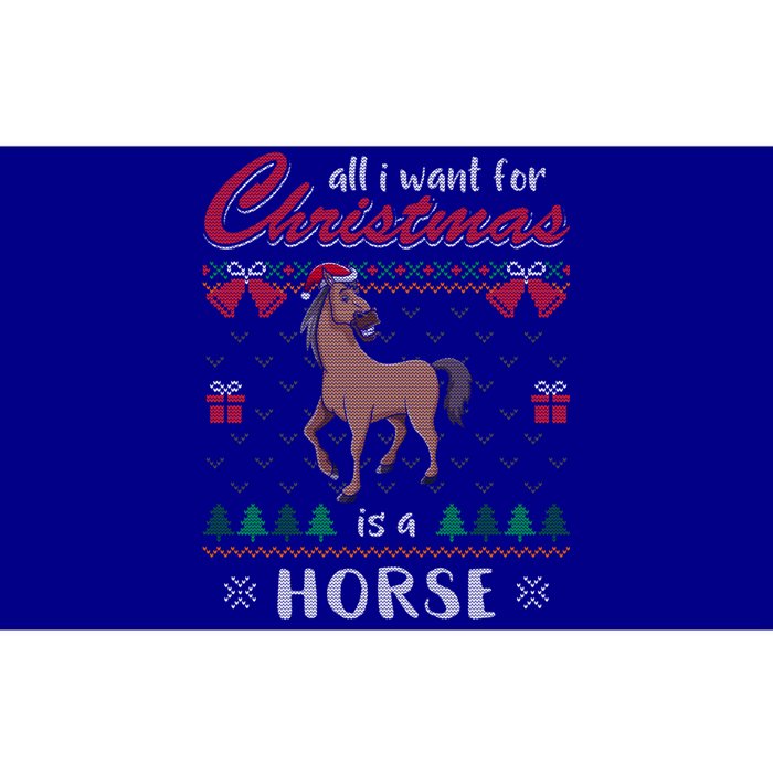 All I Want For Christmas Is A Horse Ugly Christmas Sweater Gift Bumper Sticker