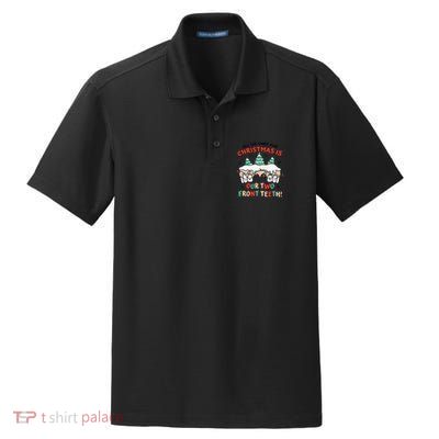 All I Want For Christmas Is My Two Front Teeth Xmas Dental Dry Zone Grid Polo