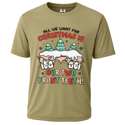 All I Want For Christmas Is My Two Front Teeth Xmas Dental Performance Shirt