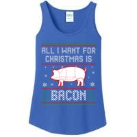 All I Want For Christmas Is Bacon Pig Ugly Christmas Sweater Gift Ladies Essential Tank