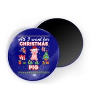 All I Want For Christmas Is A Pig Ugly Sweater Farmer Merry Funny Gift Magnet