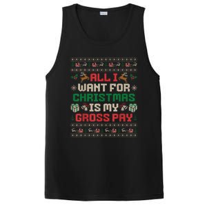 All I Want For Christmas Is My Gross Pay Joke PosiCharge Competitor Tank