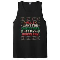 All I Want For Christmas Is My Gross Pay Joke PosiCharge Competitor Tank