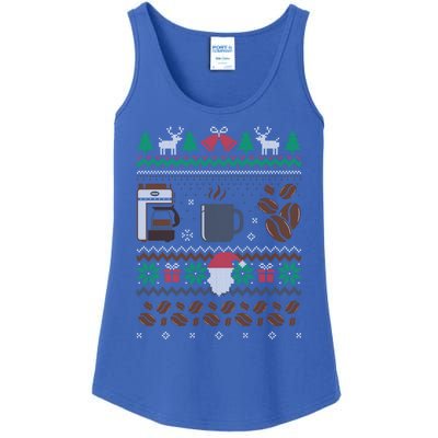 All I Want For Christmas Is Coffee Barista Ugly Sweater Gift Ladies Essential Tank