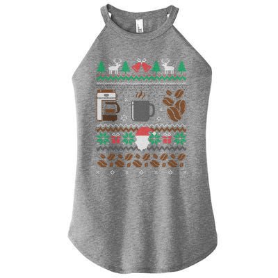 All I Want For Christmas Is Coffee Barista Ugly Sweater Gift Women’s Perfect Tri Rocker Tank