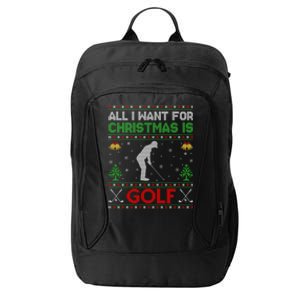 All I Want For Christmas Is Golf City Backpack