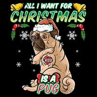 All I Want For Christmas Is A Pug Santa Claus Santa Claus Gift City Backpack