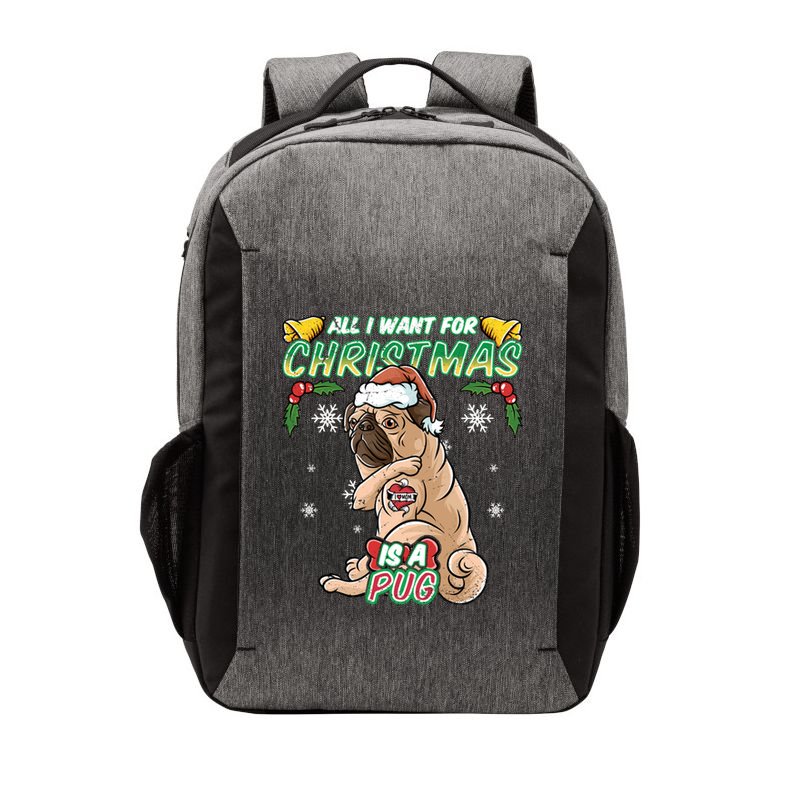 All I Want For Christmas Is A Pug Santa Claus Santa Claus Gift Vector Backpack