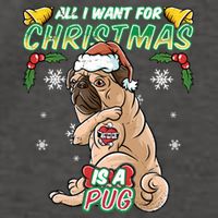 All I Want For Christmas Is A Pug Santa Claus Santa Claus Gift Vector Backpack