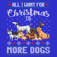 All I Want For Christmas Is More Dogs Ugly Xmas Sweater Gift 16 in Basic Backpack