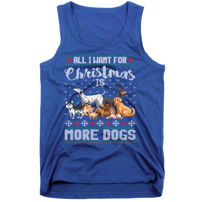 All I Want For Christmas Is More Dogs Ugly Xmas Sweater Gift Tank Top